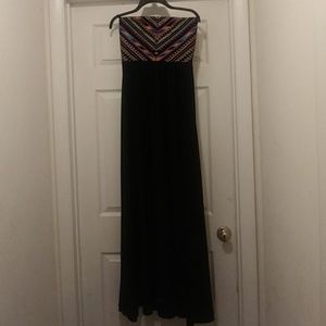 Strapless maxi dress